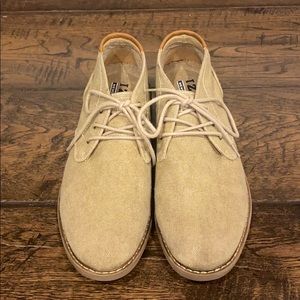 Izod memory foam men boy dress shoes tie brown tan